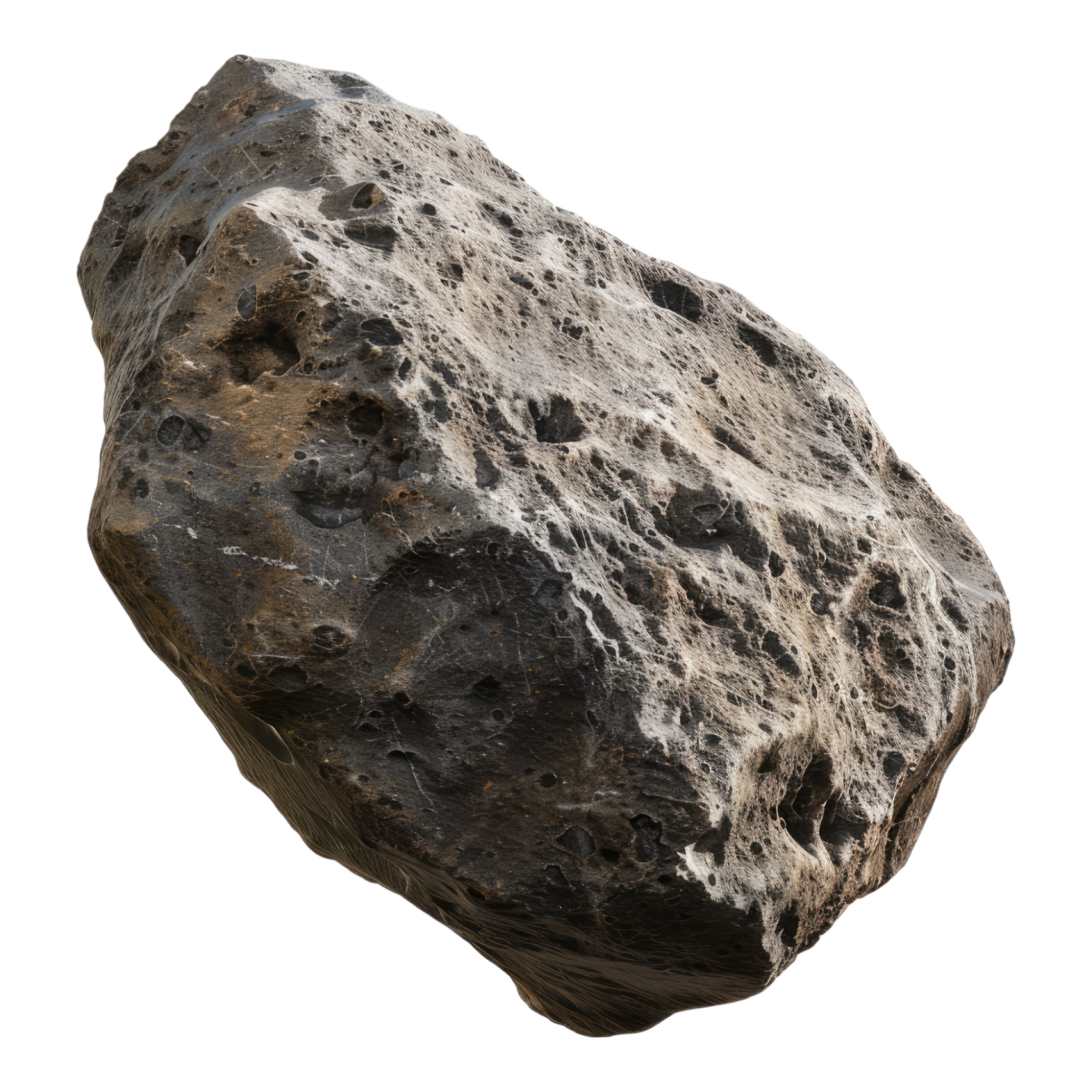 a large rock on a white background