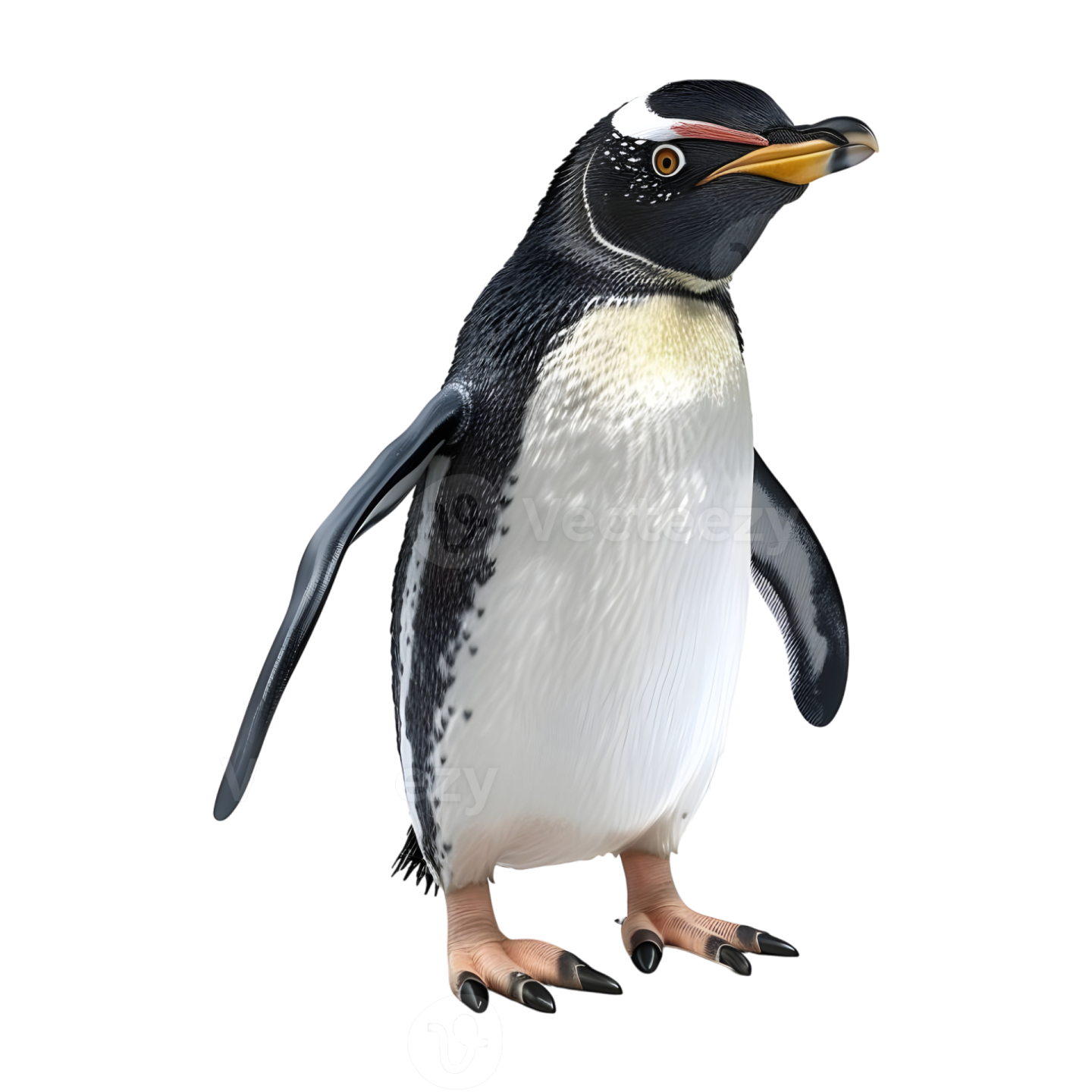 a penguin standing on its hinds