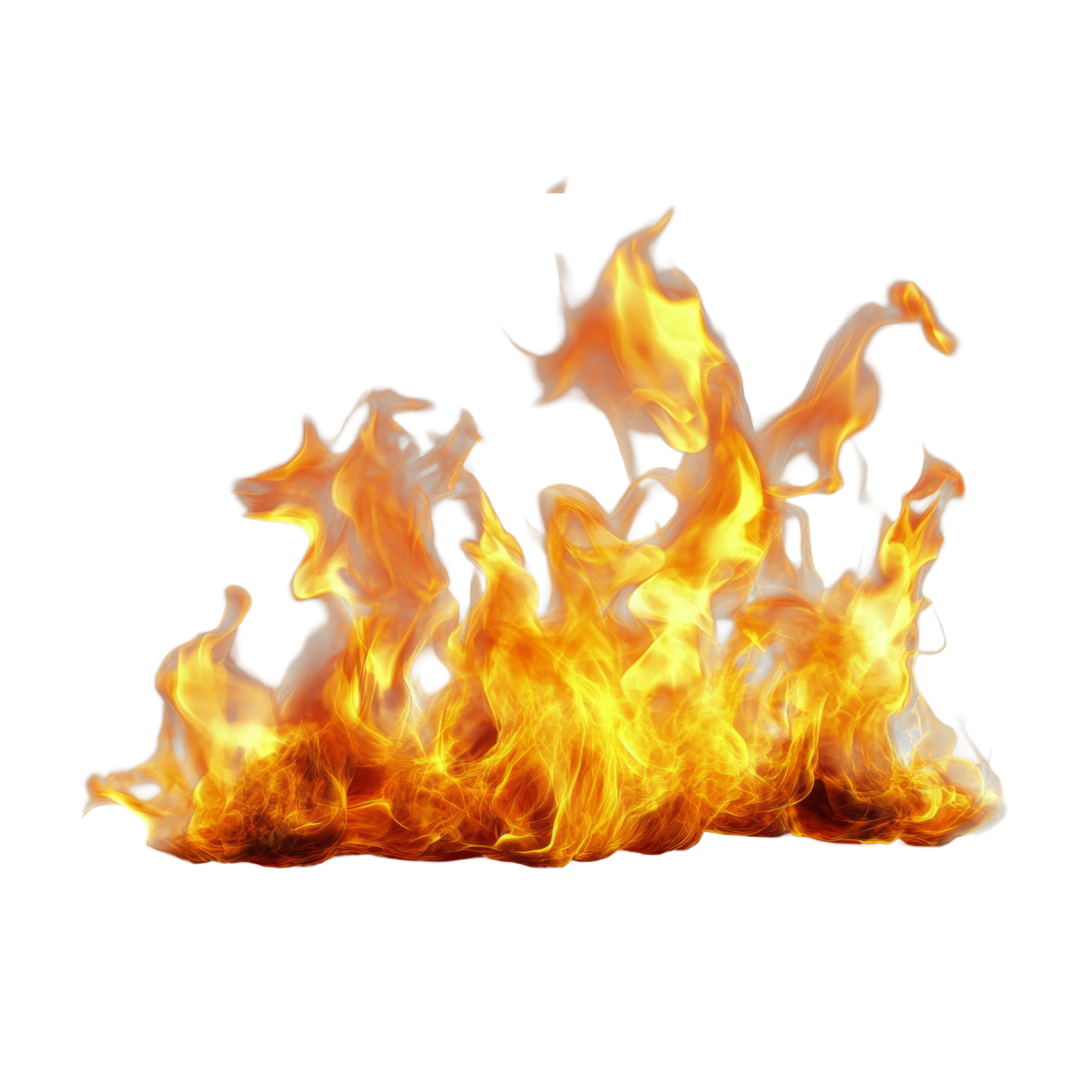 a fire on a white background