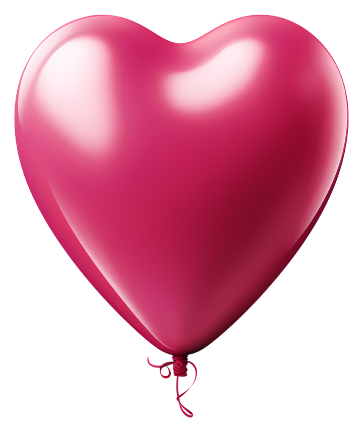 a pink heart shaped balloon