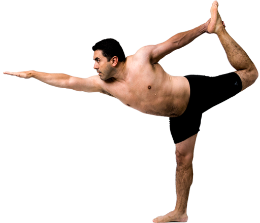 a man doing a yoga pose