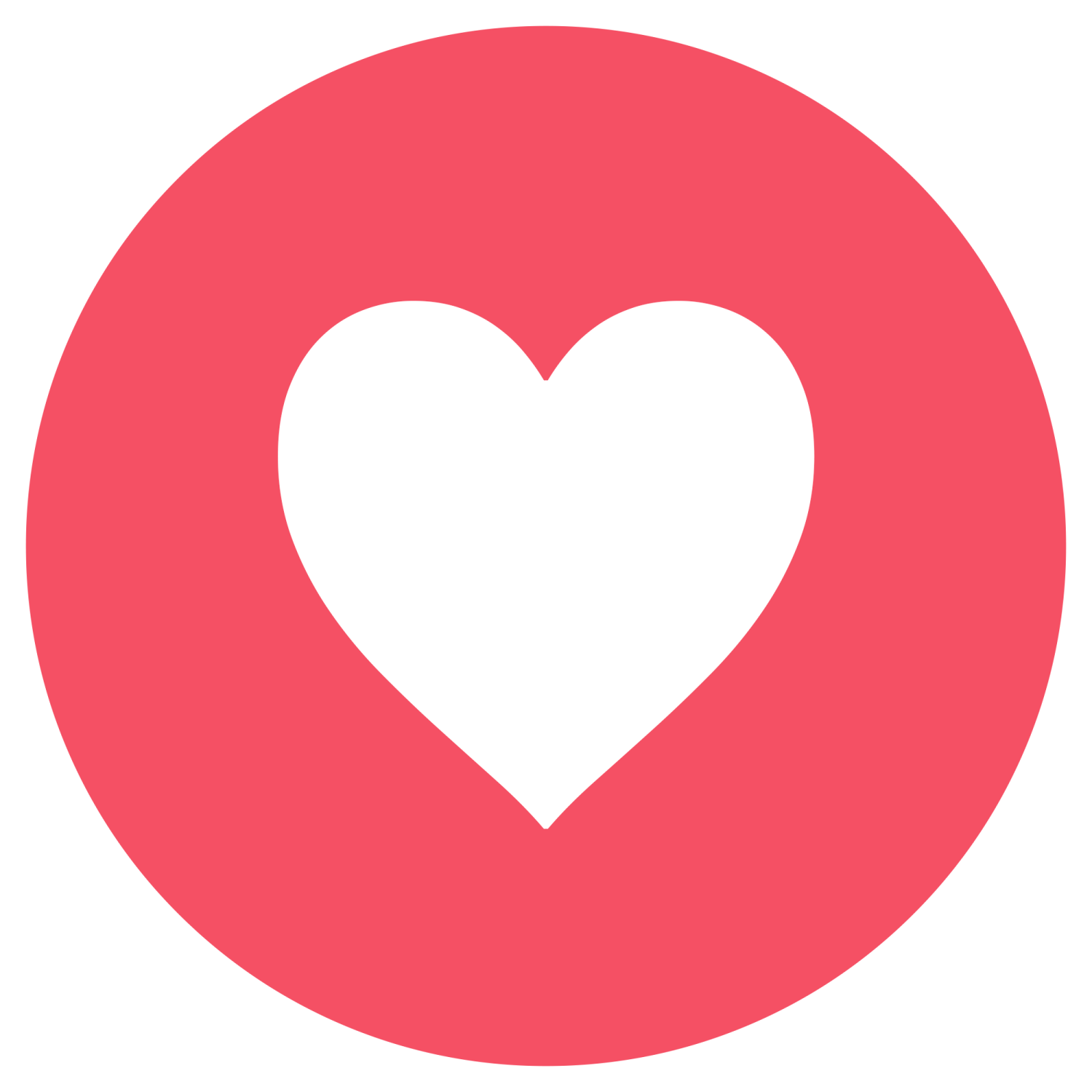 a heart in a red circle