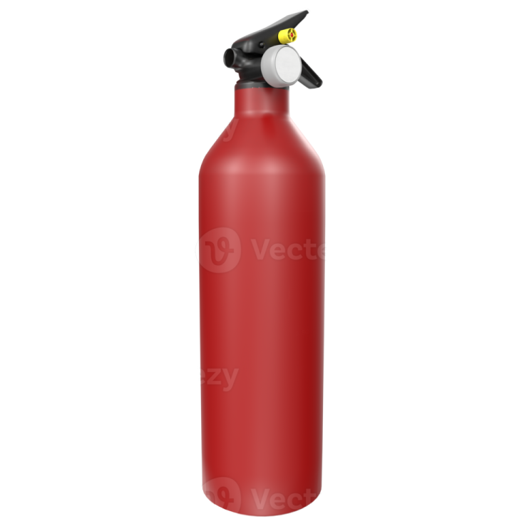 a red fire exor on a white background