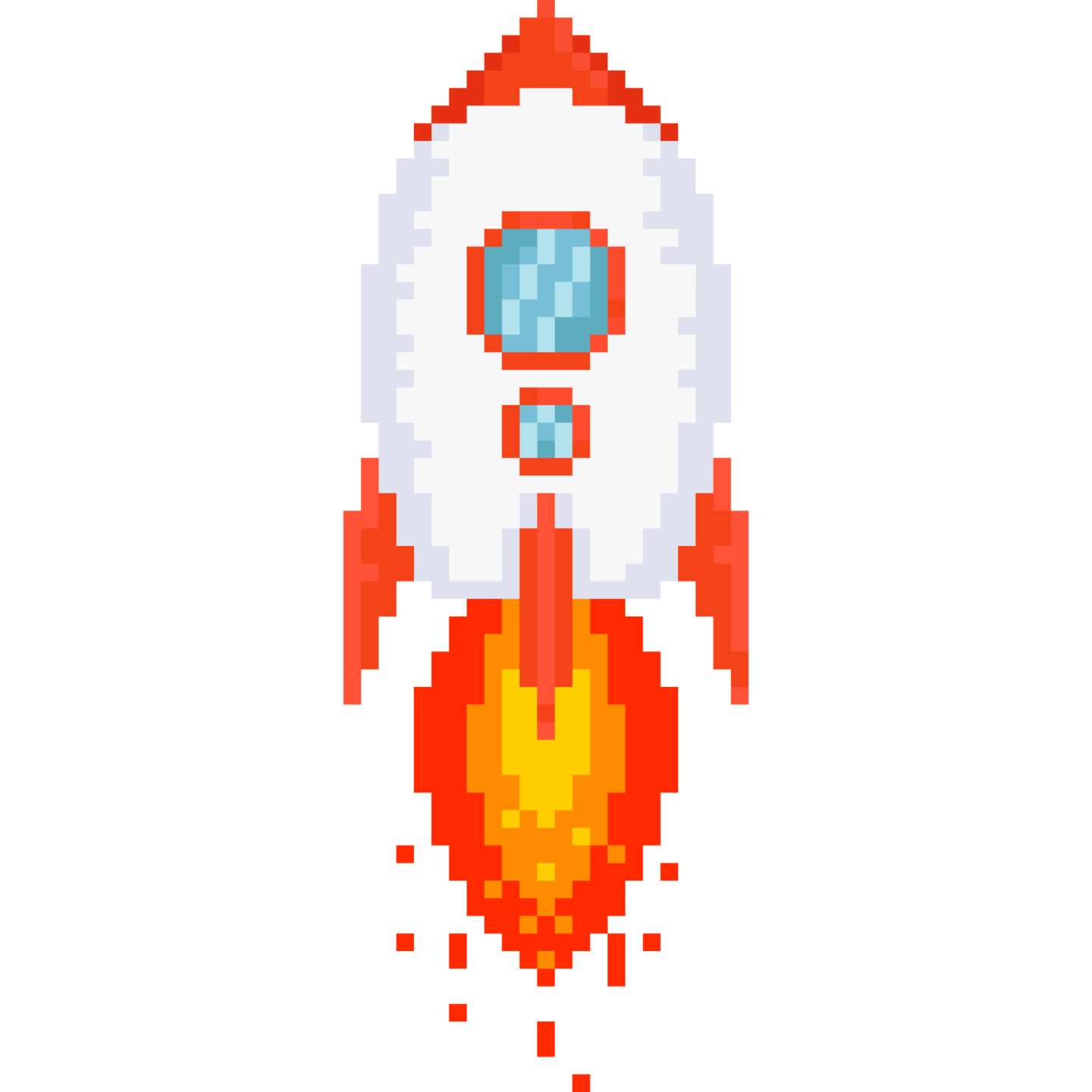 an image of a rocket with a white background