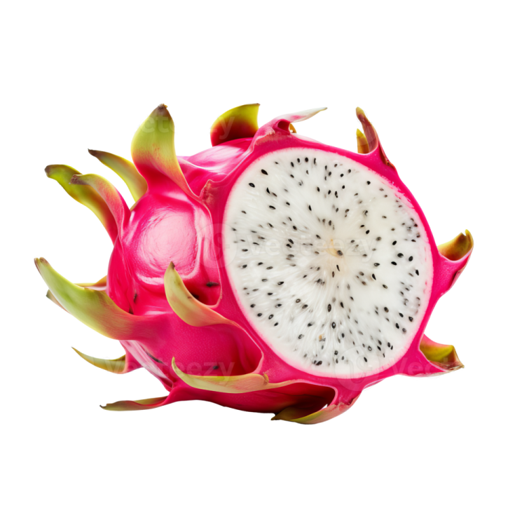 dragon fruit on a white background