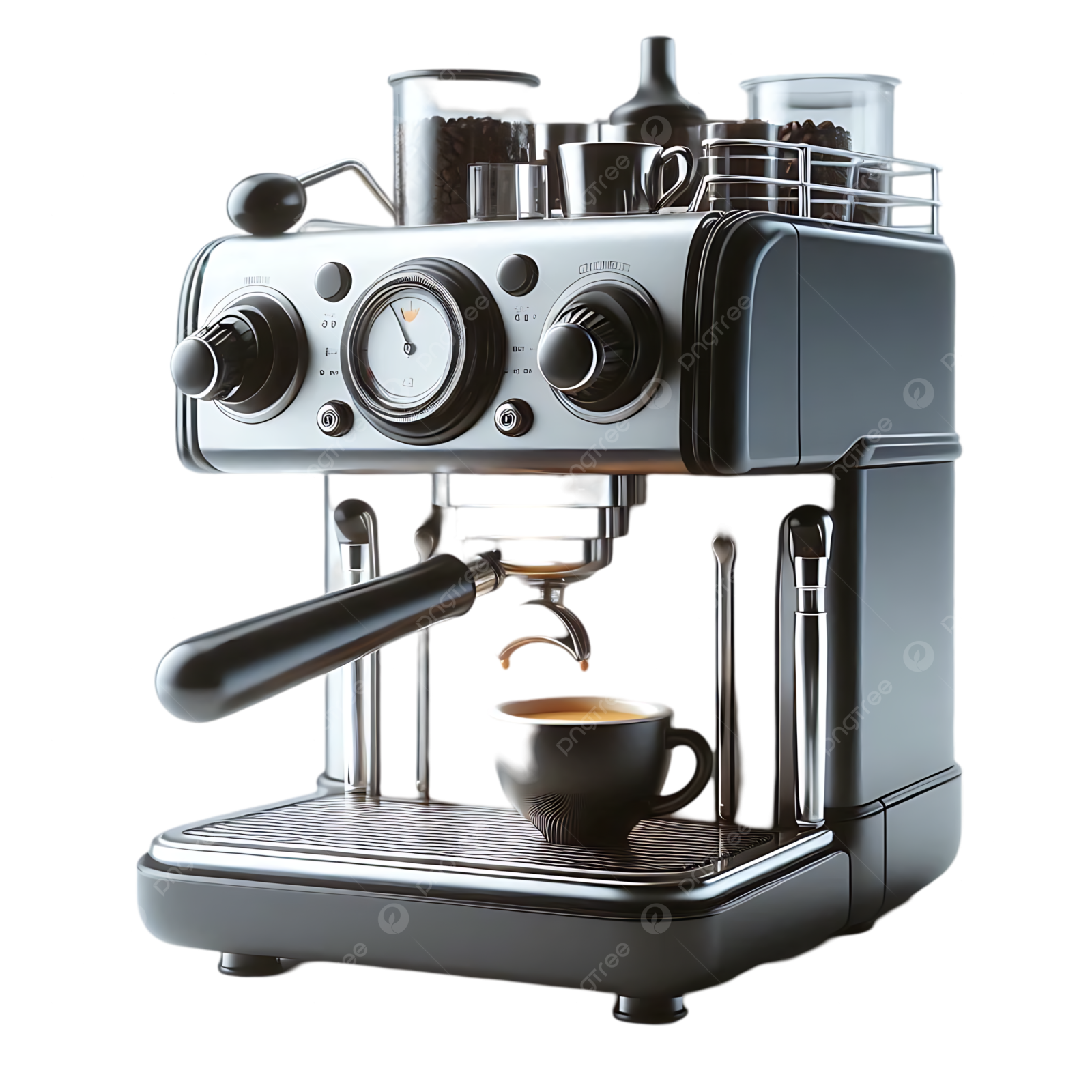 a coffee machine on a white background