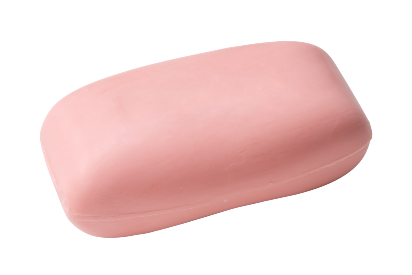 a pink soap bar on a white background