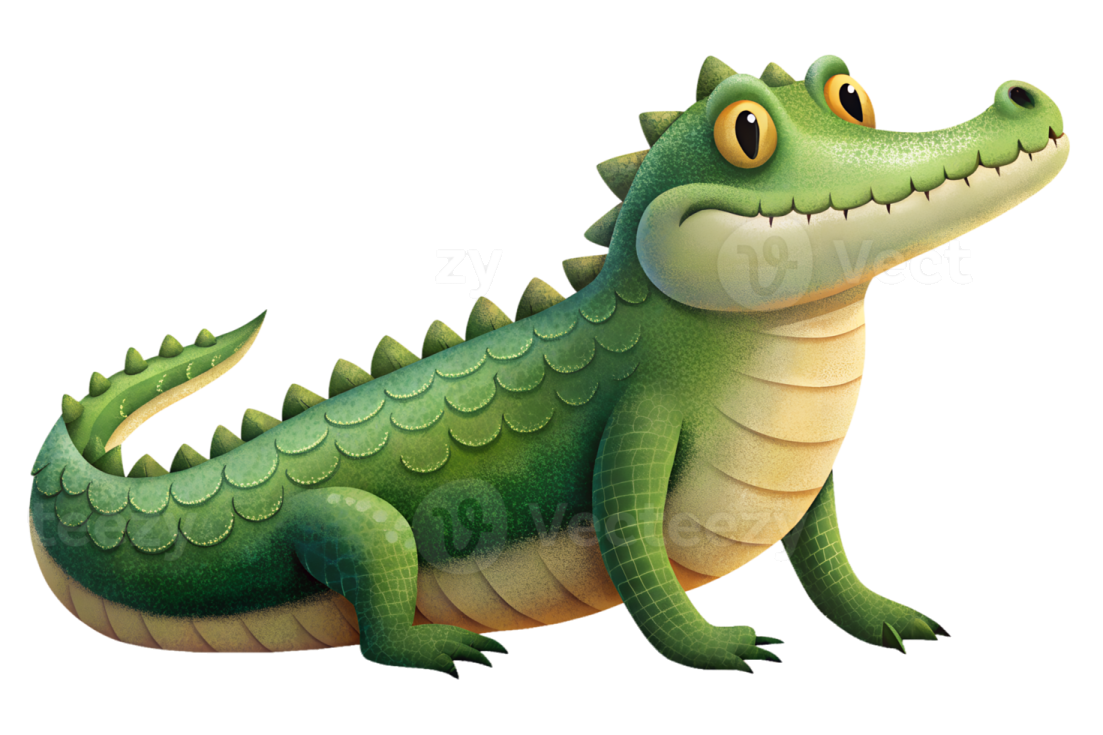 a cartoon crocodile with an open mouth