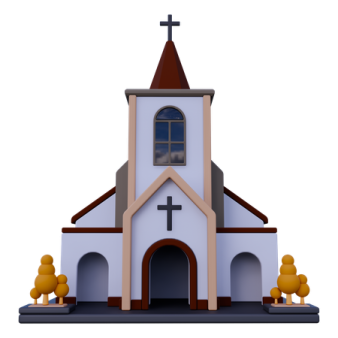 a church with a cross on top of it