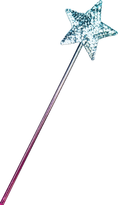 a wand with a star on it