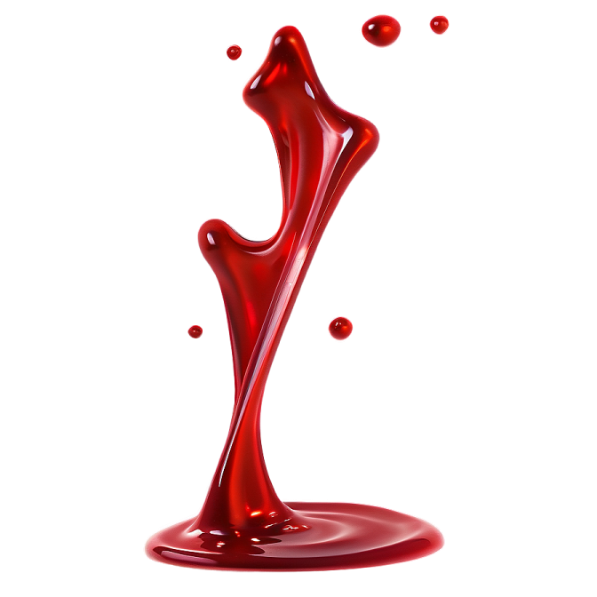 red liquid on white background