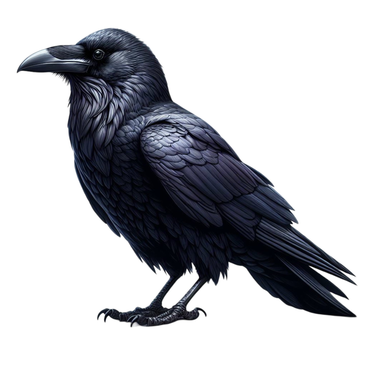 a black crow sitting on top of a rock