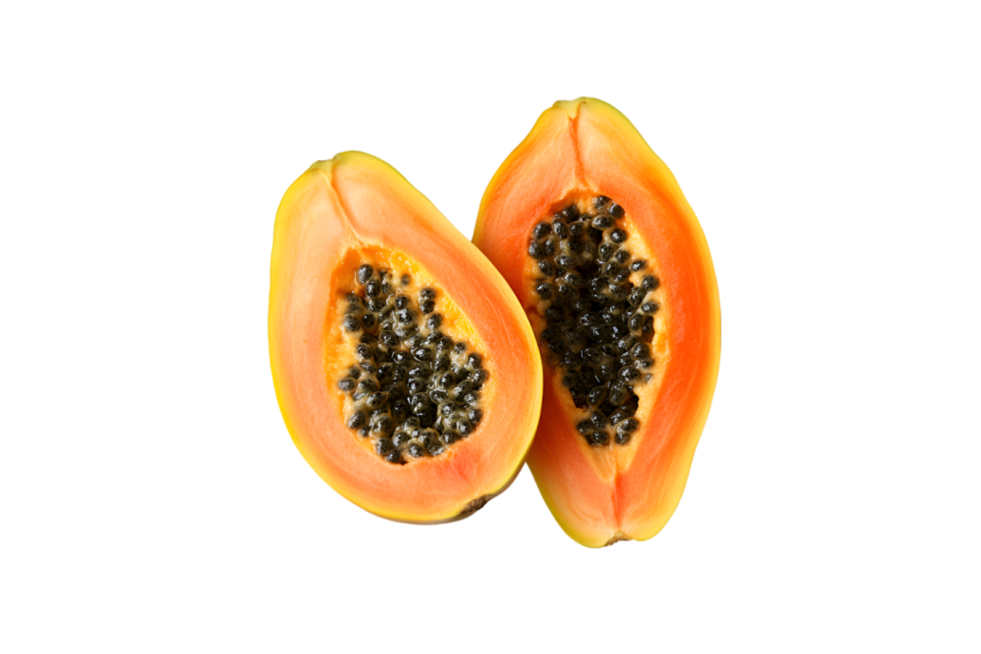 two halves of papa papas cut in half
