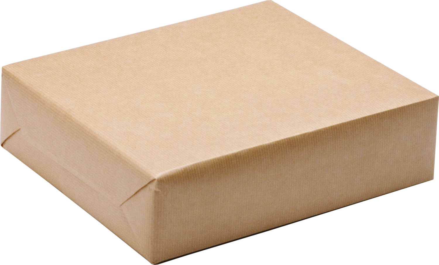 a brown cardboard box on a white background