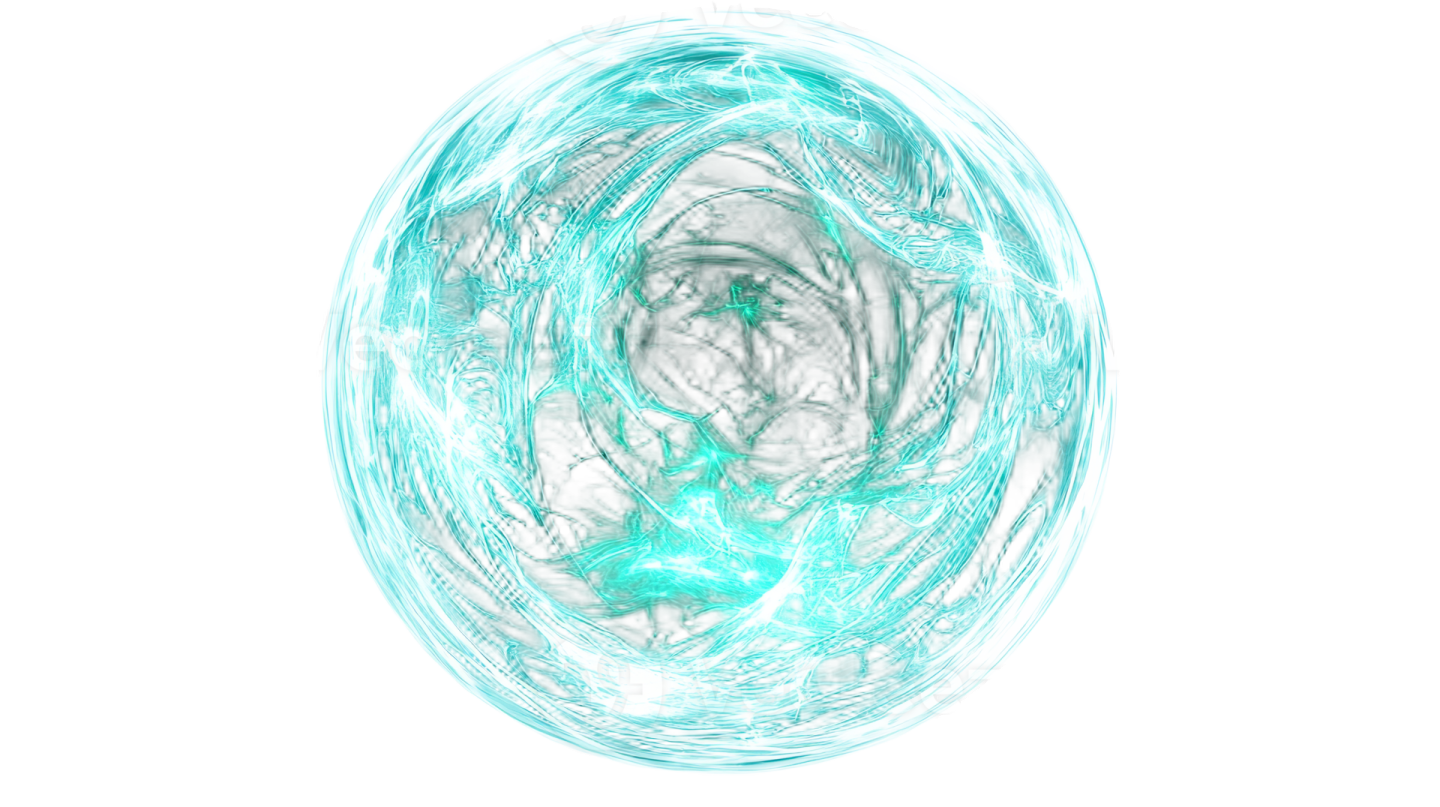a blue and green sphere on a white background