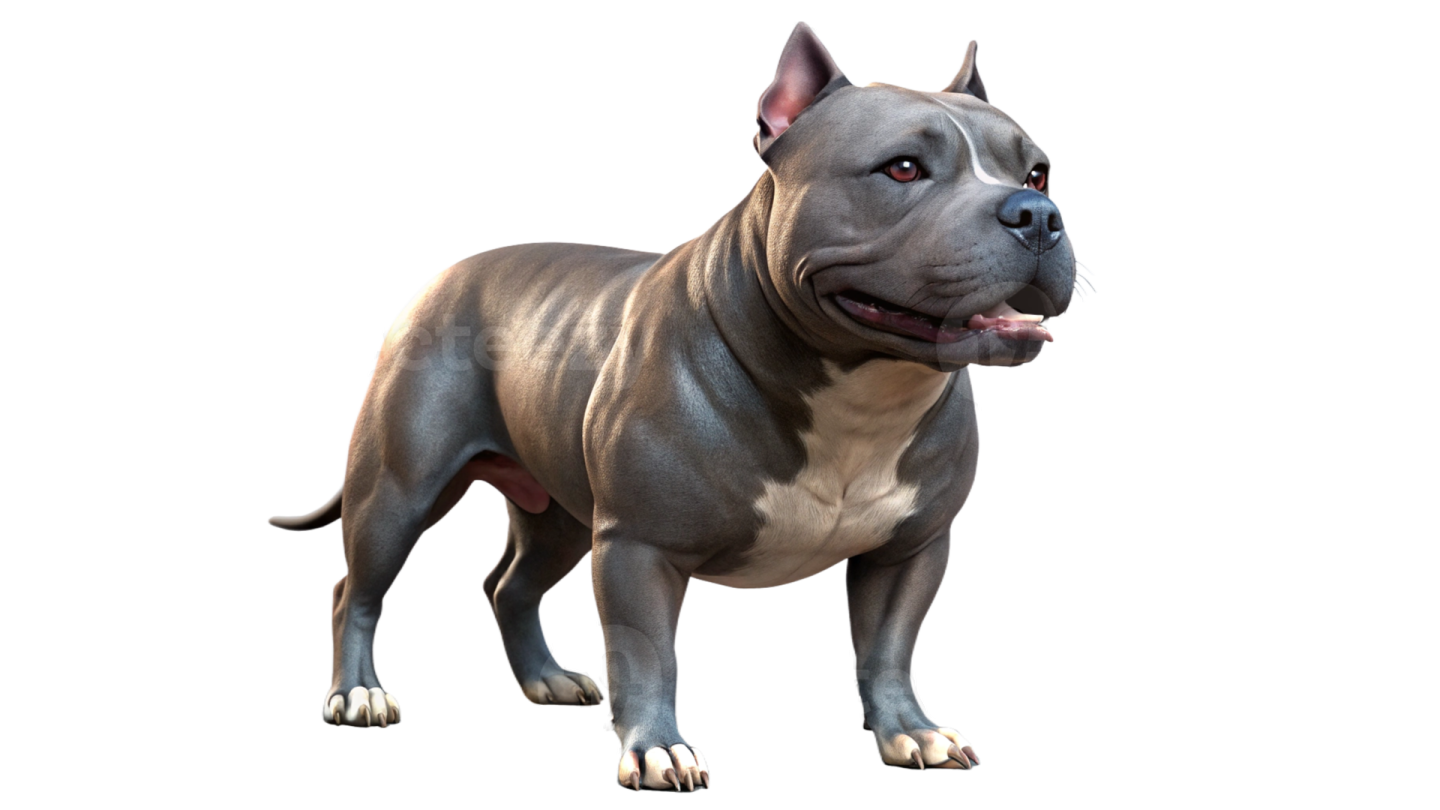 a 3d rendering of a dog on a white background