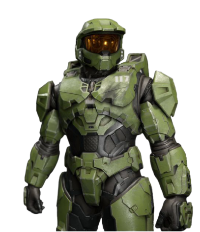 a green halo suit is shown in this image