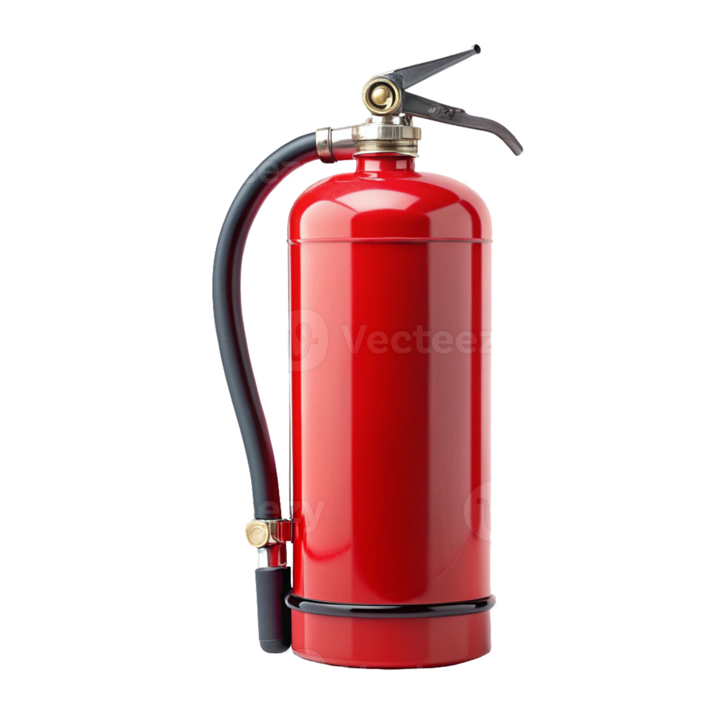 a red fire exor on a white background