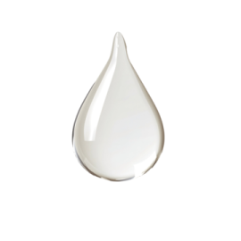 a drop of water on a white background