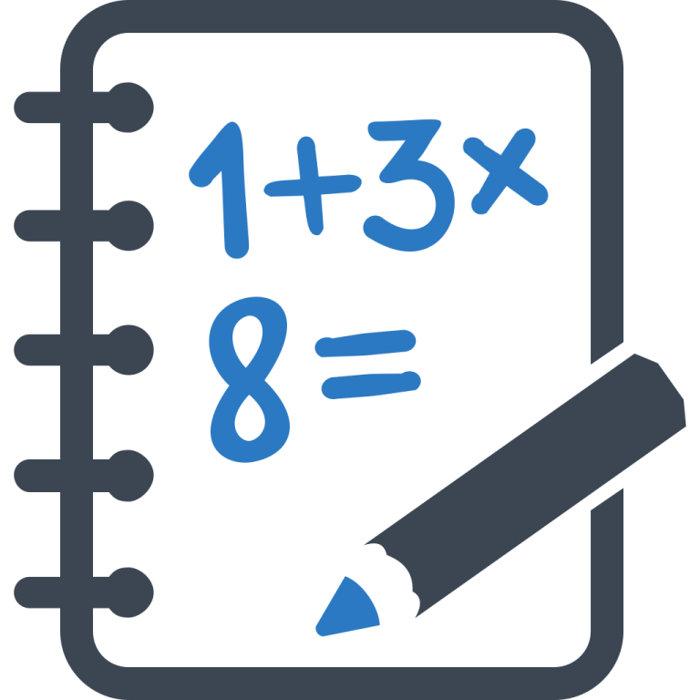 an open notebook with a pencil and numbers on it
