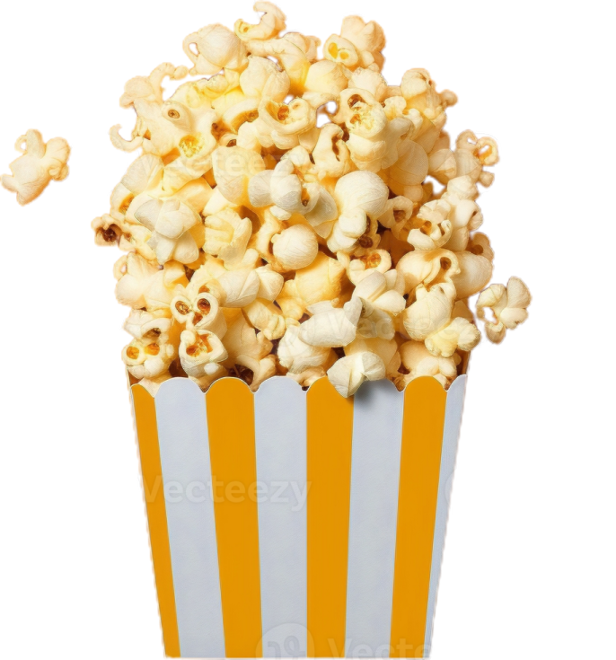 a popcorn box filled with popcorn