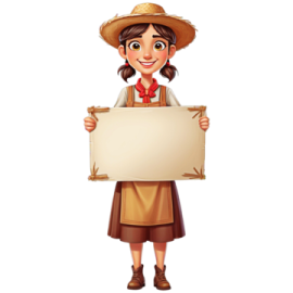 a woman holding a blank sign