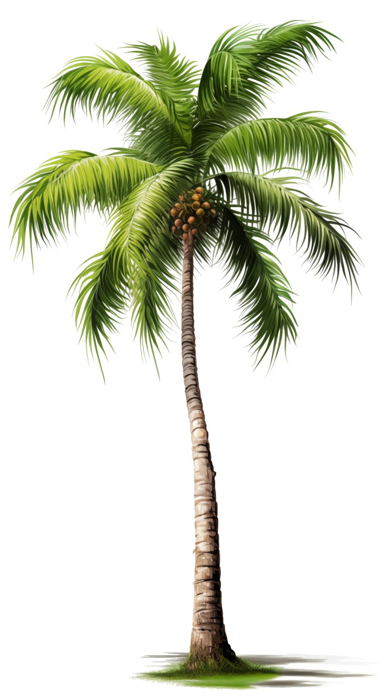a palm tree on a white background