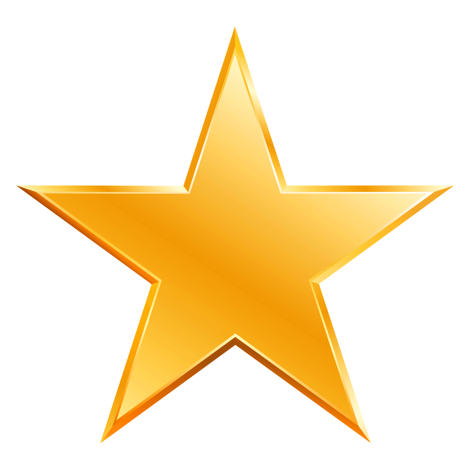 a gold star on a white background