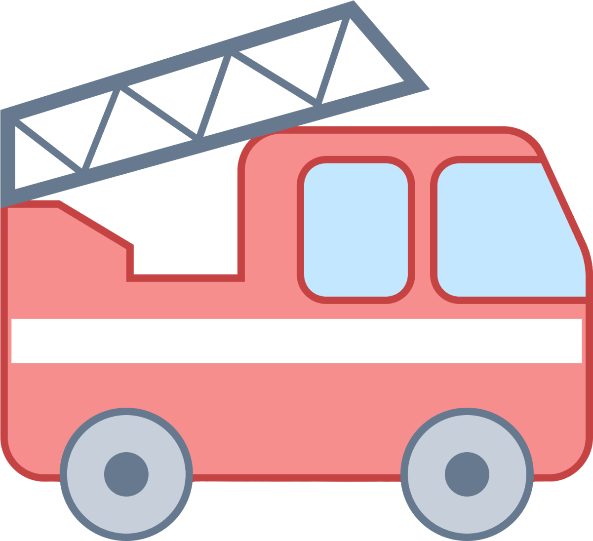 a fire truck with a ladder