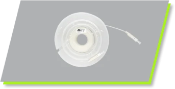 an image of a white light on a gray background