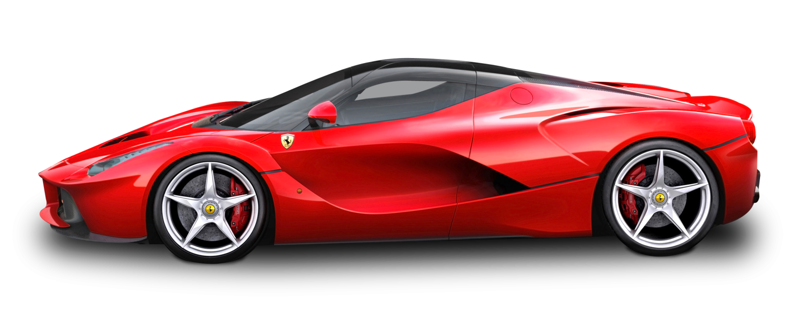a red sports car on a white background