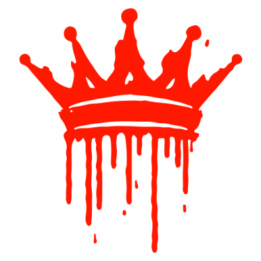 a black and white image of a crown
