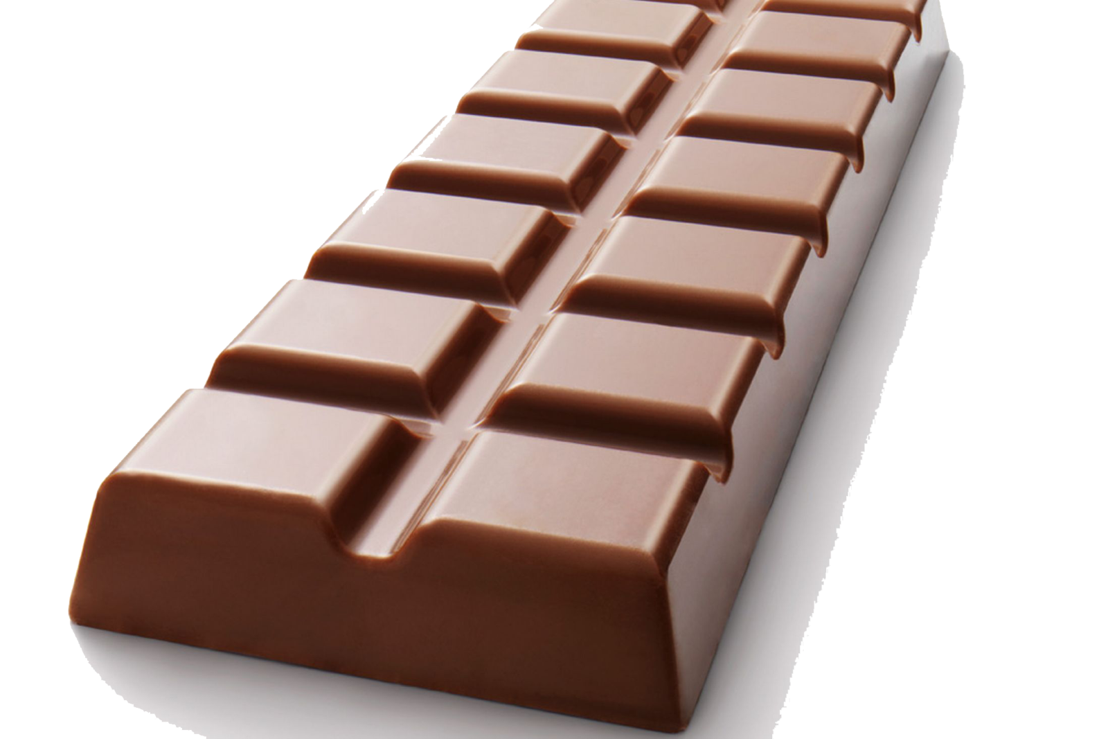a bar of chocolate on a white background