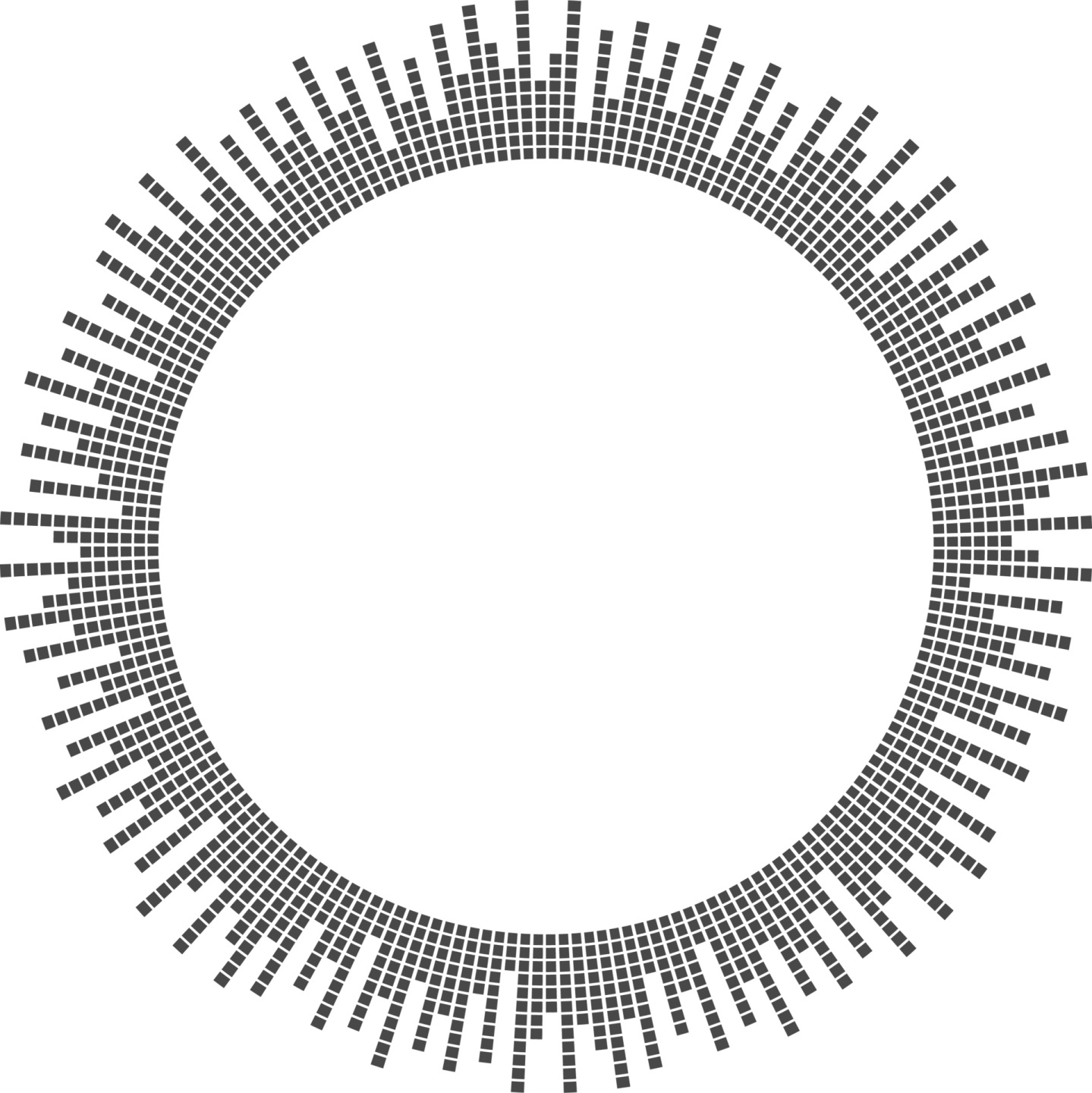 a circle made up of small black squares