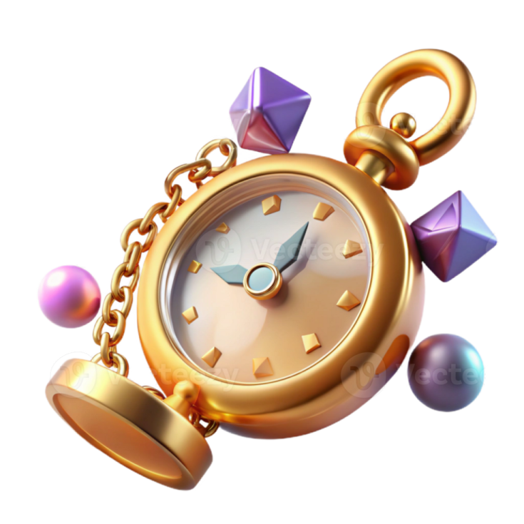 an image of a clock with many balls around it