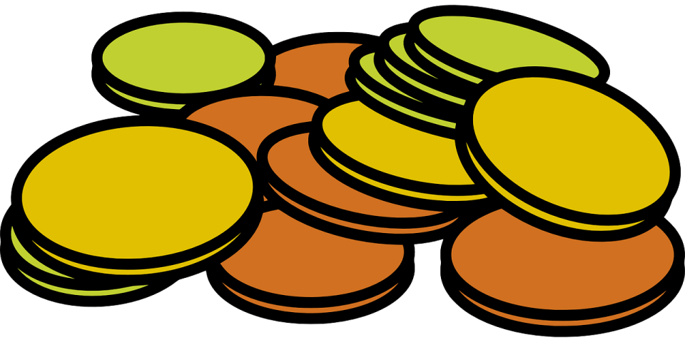 a pile of coins