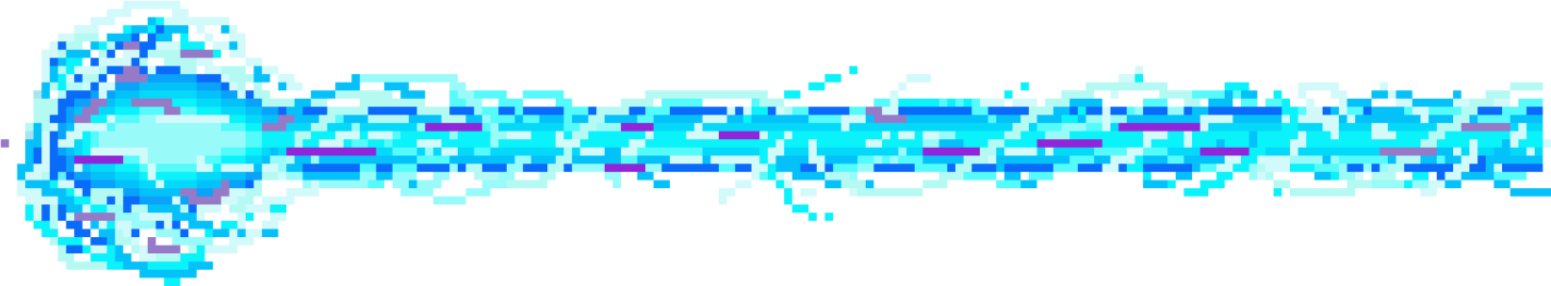 an image of a blue and red object