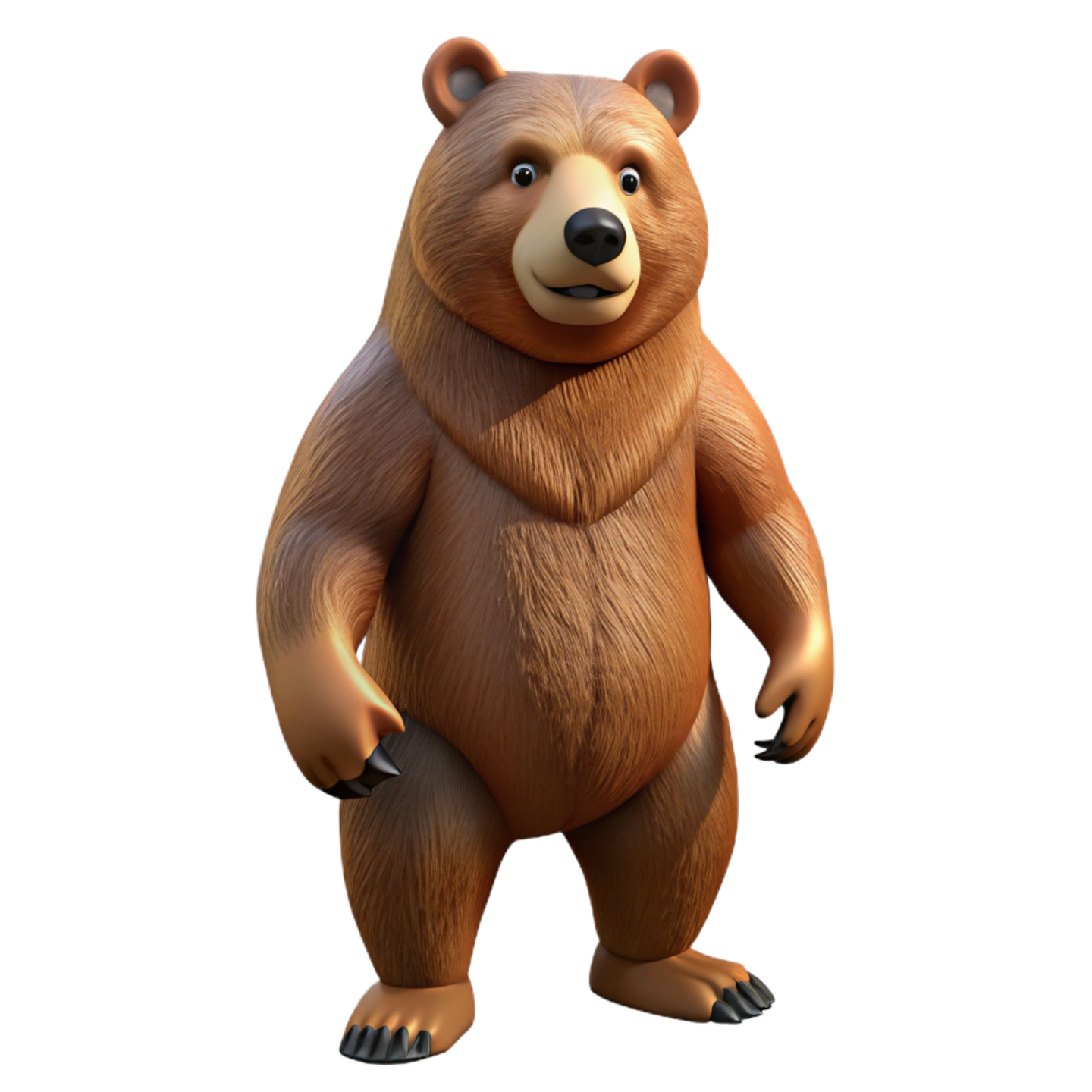 a brown bear standing on its hinds