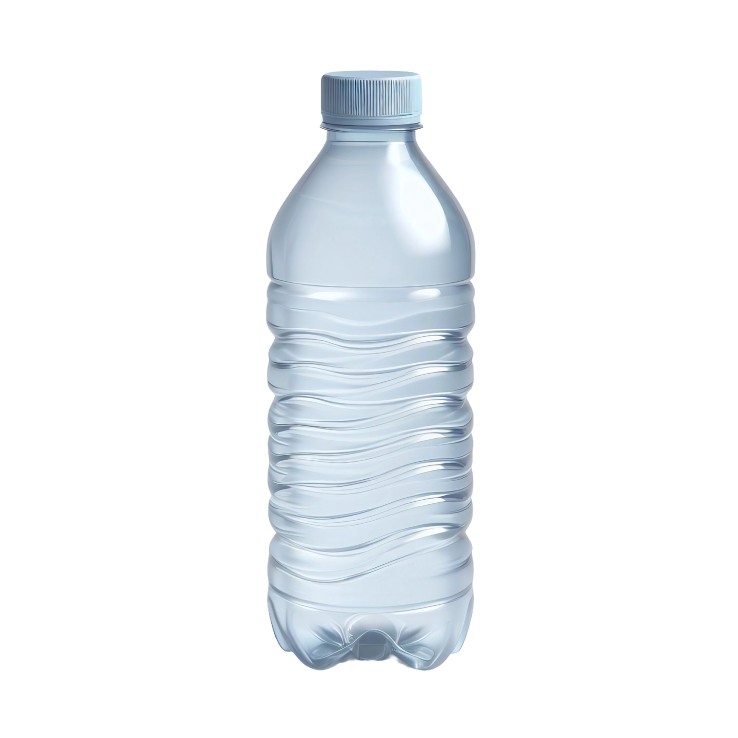 a bottle of water on a white background