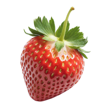 a strawberry on a white background