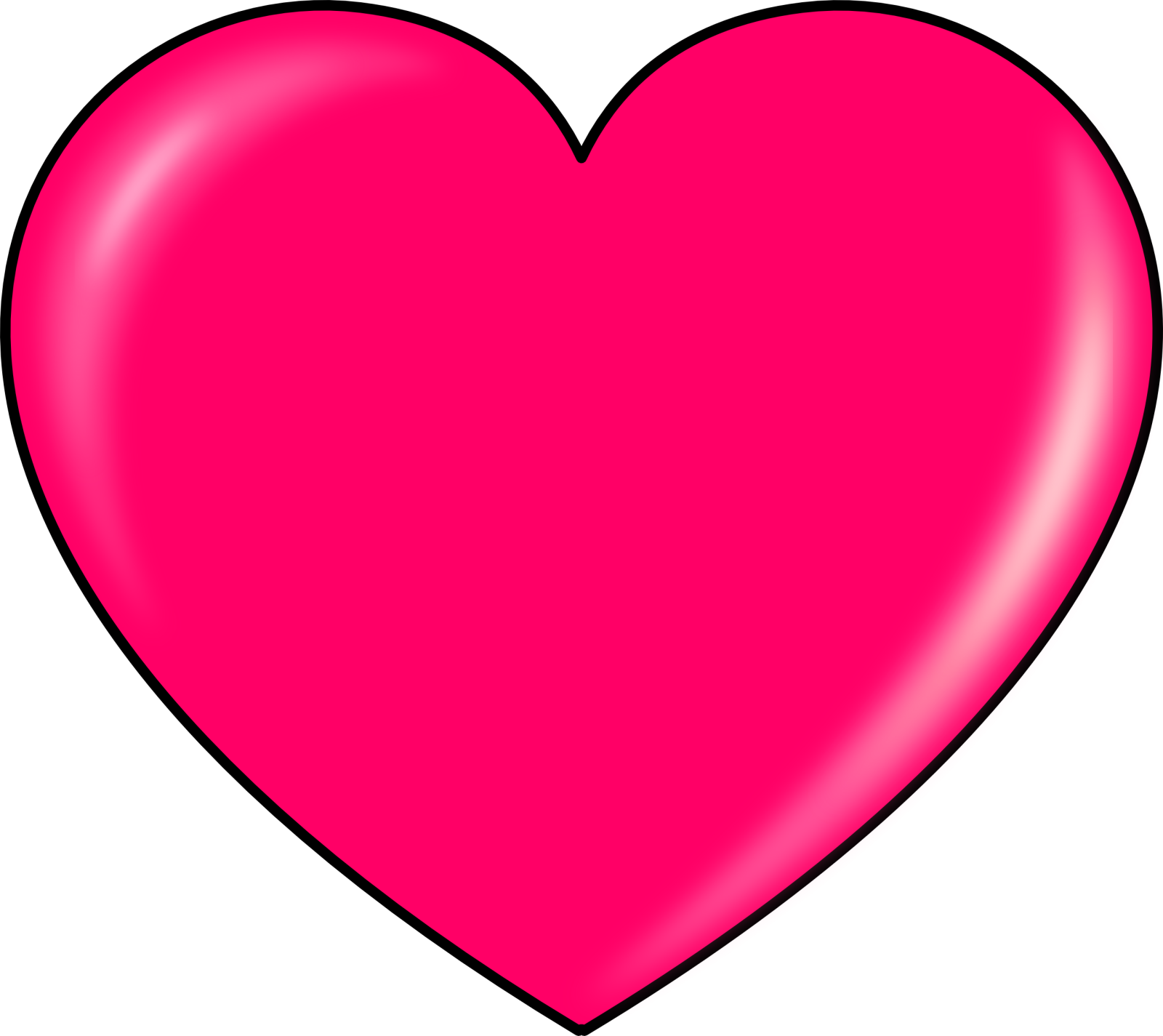 a pink heart on a white background
