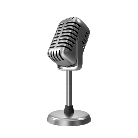 an image of a microphone on a stand