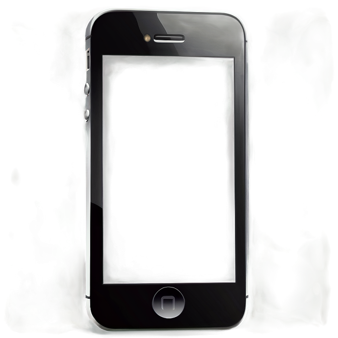a black iphone with a white screen