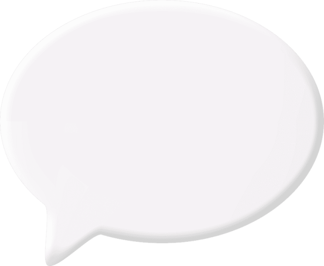 a white speech bubble