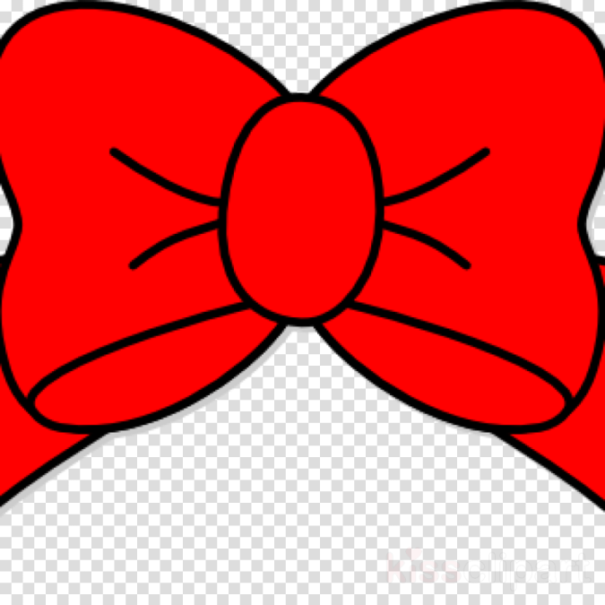 a red bow on a transparent background