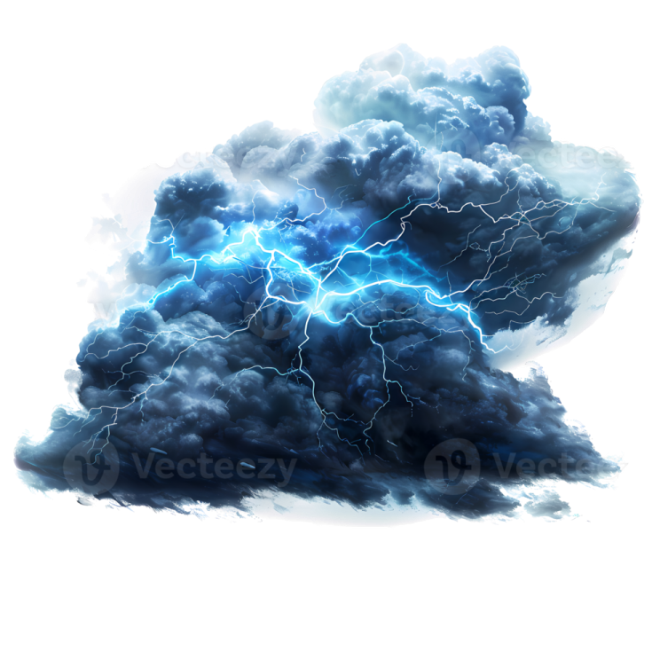 a cloud with lightning in the sky