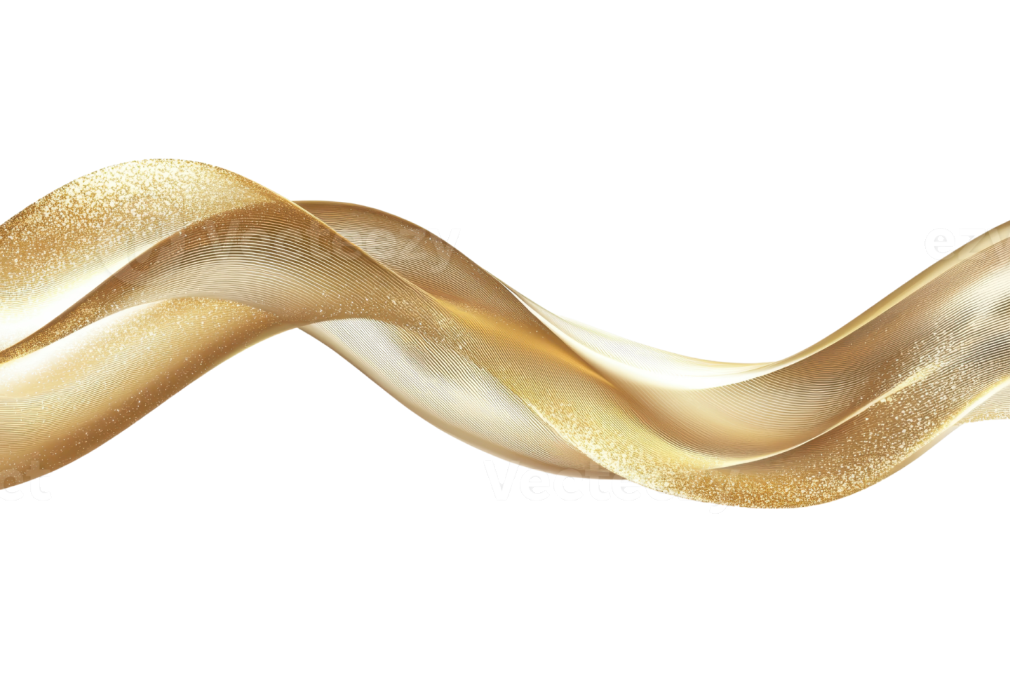 a golden wave on a white background