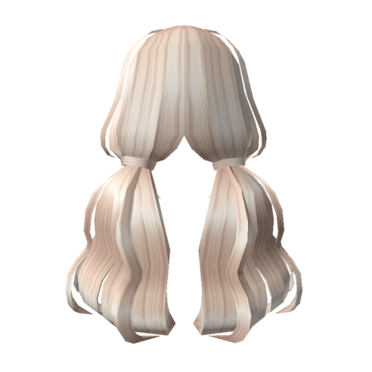 two blonde ponytails with long hair
