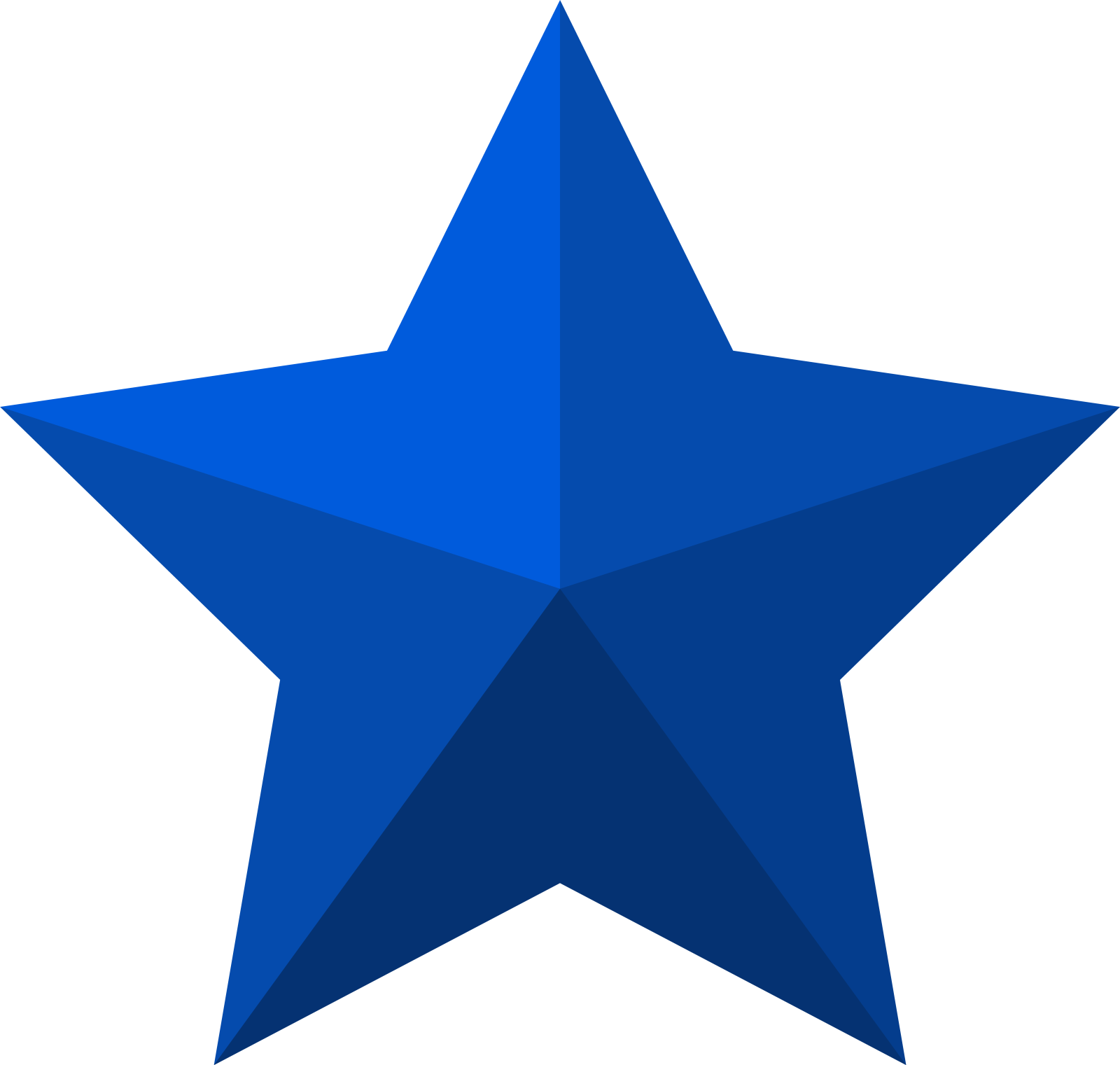 a blue star on a white background