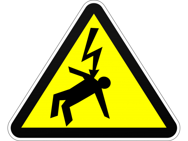 an image of a yellow and black warning sign